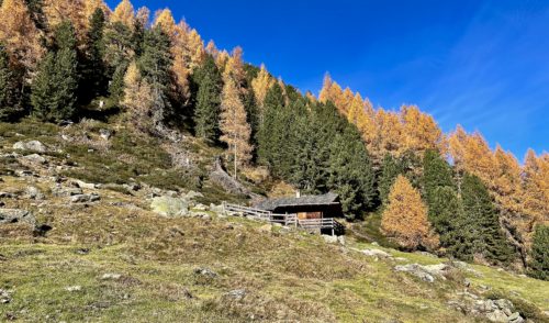 Artikelbild zu Artikel Elberfelder Hütte in herbstlicher Berglandschaft